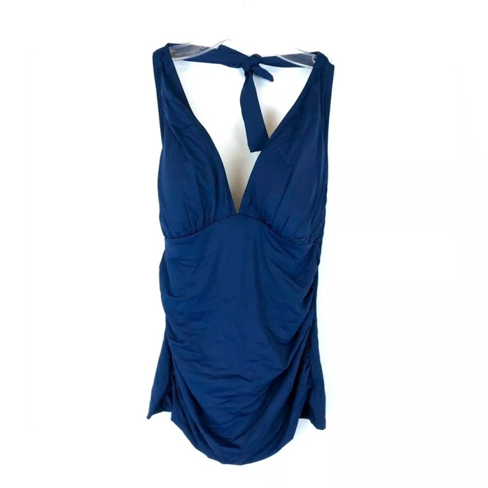 Bleu Rod Beattie Women’s Blue Halter Tankini Top Size 4